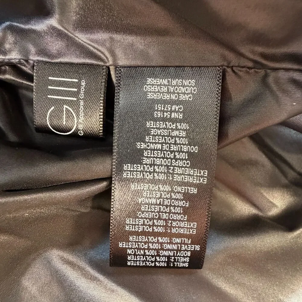 Kenneth Cole New York Puffer Jacket Men XL Hooded Gray